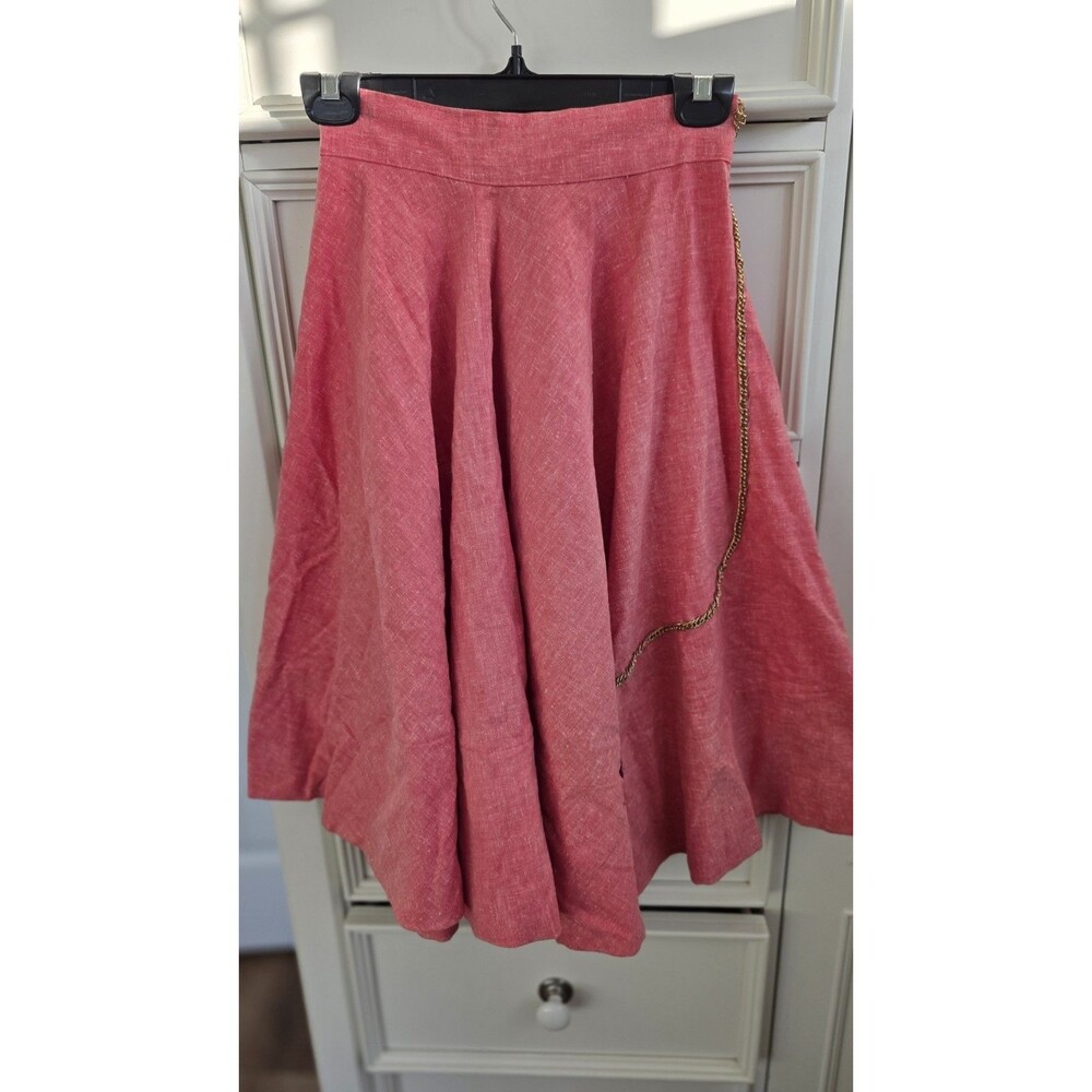 Vintage Handmade Muted Pink/Melon Color Poodle Skirt Size S Costume 24”